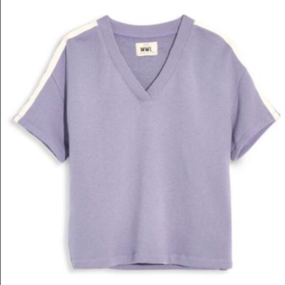 Madewell Sweatshirt Tee Violet color - Picture 3 of 5